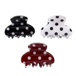 1PC Polka Dot Mini Hair Claw Clips For Women Cute Acrylic Hair Clamps Sweet Fashion Hair Accessory For Daily Hairstyles & Bangs