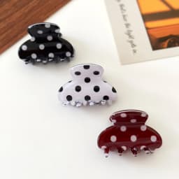 1PC Polka Dot Mini Hair Claw Clips For Women Cute Acrylic Hair Clamps Sweet Fashion Hair Accessory For Daily Hairstyles & Bangs
