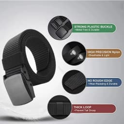 1pcs Belt Canvas Tactical Outdoor Men's And Women's Belt Pants Belt Nylon Versatile Casual Student Belt Quick Release Buckle