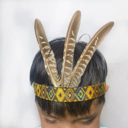 Fashion Ethnic Style Feathered Hairband Colorful Lightweight Hair Ornament Indian Hairband Party