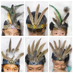 Fashion Ethnic Style Feathered Hairband Colorful Lightweight Hair Ornament Indian Hairband Party