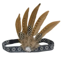 Fashion Ethnic Style Feathered Hairband Colorful Lightweight Hair Ornament Indian Hairband Party