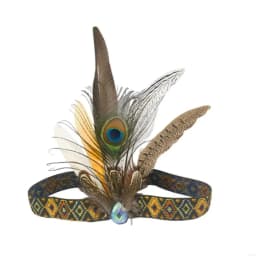 Fashion Ethnic Style Feathered Hairband Colorful Lightweight Hair Ornament Indian Hairband Party