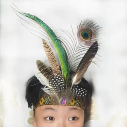 Fashion Ethnic Style Feathered Hairband Colorful Lightweight Hair Ornament Indian Hairband Party