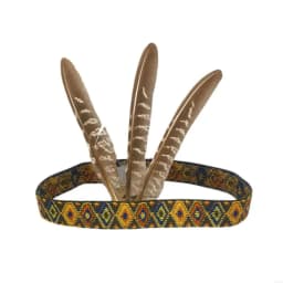 Fashion Ethnic Style Feathered Hairband Colorful Lightweight Hair Ornament Indian Hairband Party