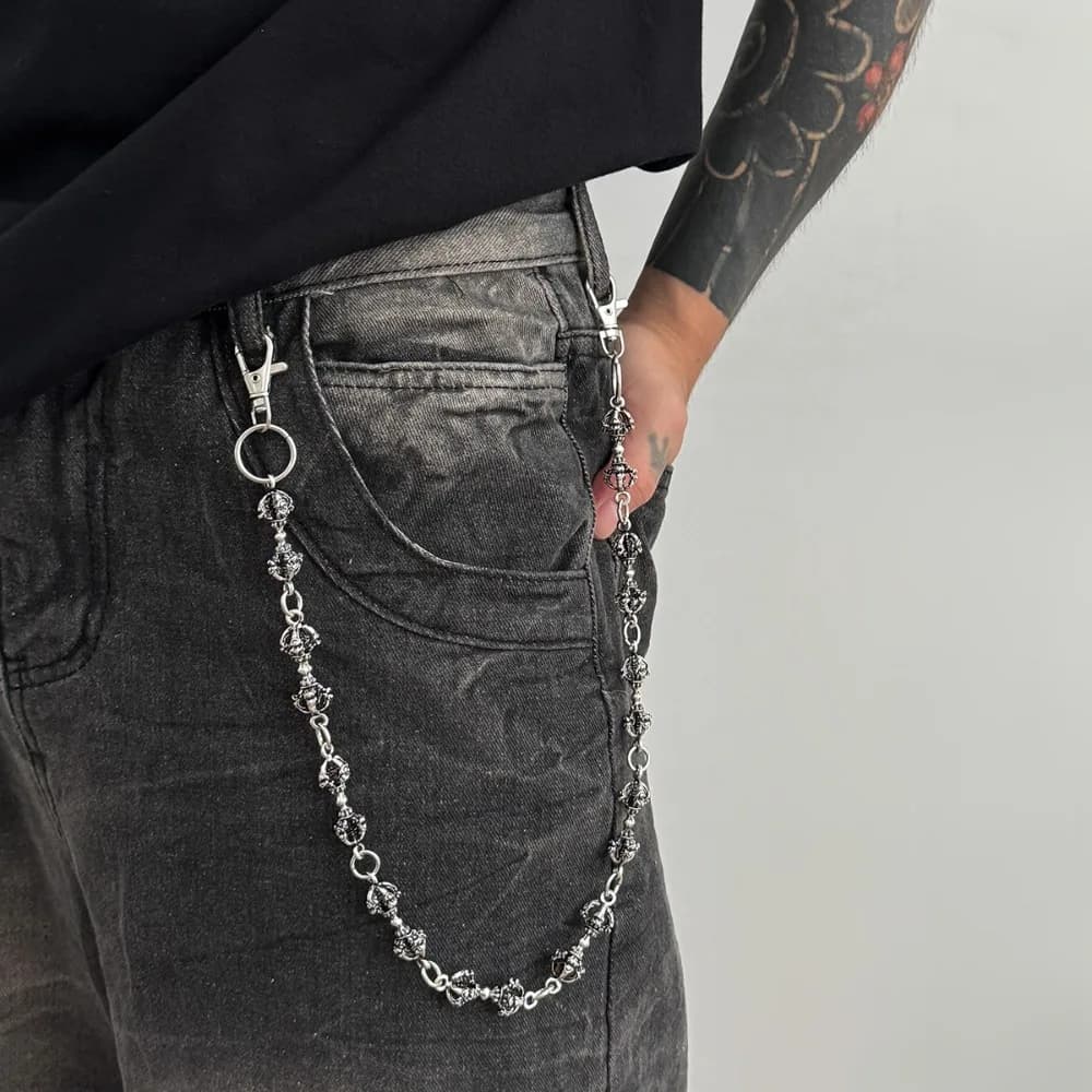 Fashion Punk Pants Wallet Chain Y2K Harajuku Hipster Jeans Chain Goth Hip Hop Metal Trousers Chain For Women Man