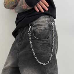 Fashion Punk Pants Wallet Chain Y2K Harajuku Hipster Jeans Chain Goth Hip Hop Metal Trousers Chain For Women Man