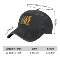 I Fix Shit That's What I Do Tshirt Mechanic Father Dad Sun Baseball Cap Men Adult Print Hip Hop Hats Summer Baseball Caps