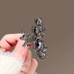 Luxury Crystal Crown Hair Claw Clips for Women, Medium Size Elegant Shark Clips for Half Up Half Down Hairstyles Hair Clip