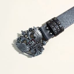 Black Punk Style PU Leather Belt with Metal Studs Unisex Gothic Fashion Accessory