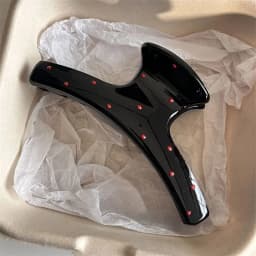 1/2pcs Women Vintage Red Polka Dot Ribbon Bow Shark Clip Hairpin Hair Claw Crab Barrettes Elegant Headwear Hair Accessories Gift