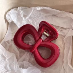 1/2pcs Women Vintage Red Polka Dot Ribbon Bow Shark Clip Hairpin Hair Claw Crab Barrettes Elegant Headwear Hair Accessories Gift