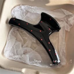 1/2pcs Women Vintage Red Polka Dot Ribbon Bow Shark Clip Hairpin Hair Claw Crab Barrettes Elegant Headwear Hair Accessories Gift