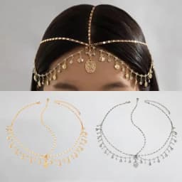Bohemia Headband Shell Tassel Crystal Hair Accessory Chain Jewelry Women Girls Metal Head Chain Headpiece For Party Wedding