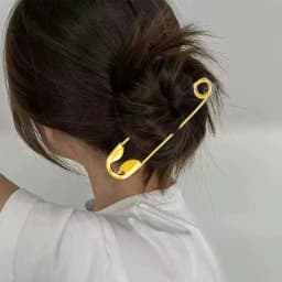 Punk Gold Metal Large Safety Pin Hair Clip For Women Unique Geometric Hairpins Fashion Hair Claw Barrettes Hair Accessories