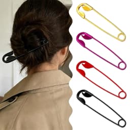 Punk Gold Metal Large Safety Pin Hair Clip For Women Unique Geometric Hairpins Fashion Hair Claw Barrettes Hair Accessories