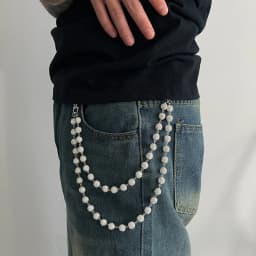 Hip Hop Rock Rhinestone Wallet Chain for Men Trendy Hipster Keychain Waist Chain Cool Daily Outfit Jewelry Decor Jeans Chain