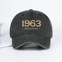 Retro 1963 Original Printed Washed Baseball Cap - Adjustable, Outdoor, Casual, Unisex, Dad Cap - Father's Day Gift
