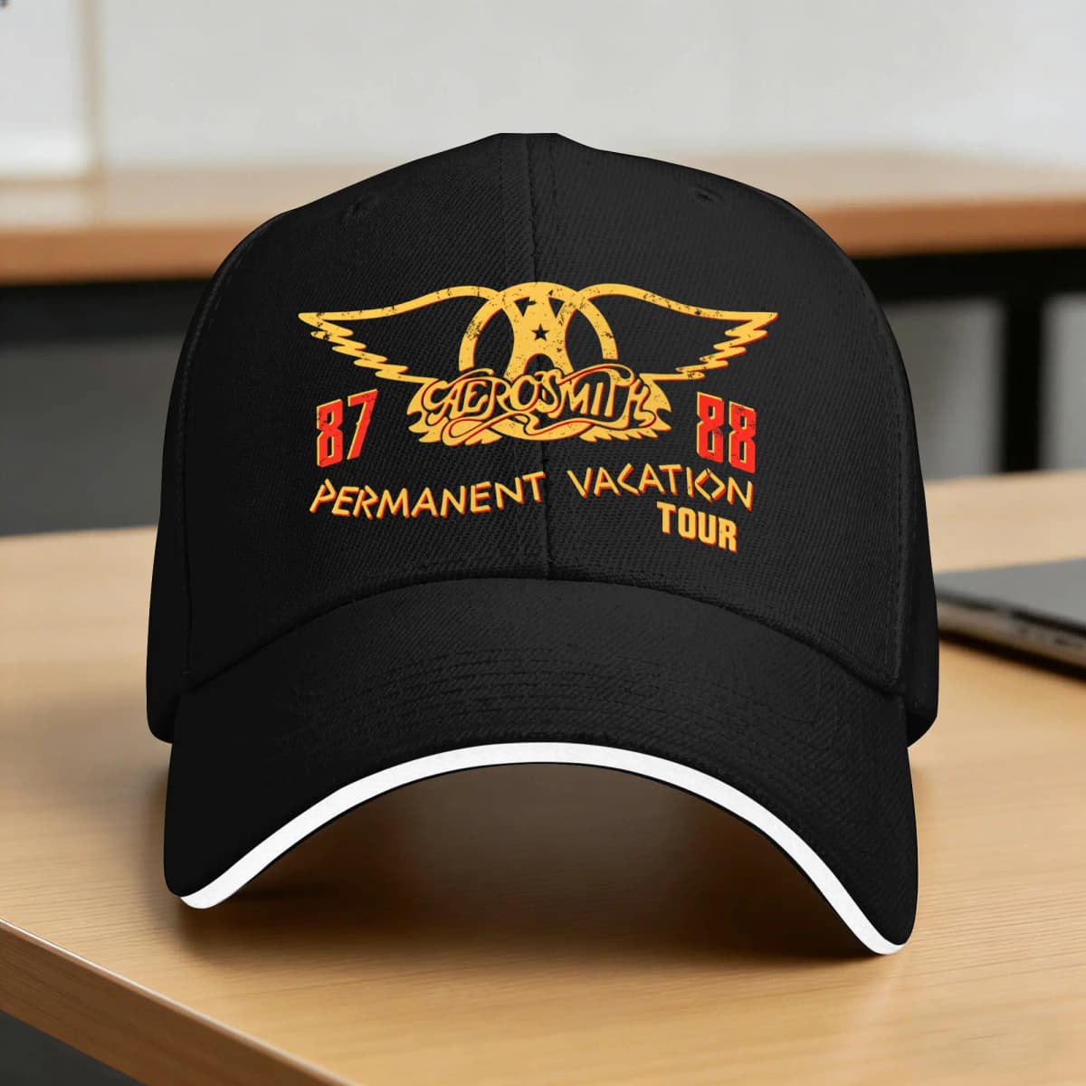 Aerosmith Permanent Vacation Tour '87-88 Baseball Cap Tennis Skate Trucker Hat Women Men Fashion Print Snapback Cap