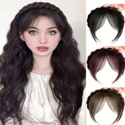Stylish Retro Braided Wig Headband for Women Multifunctional Cute Hair Band Beauty Accessories Gift