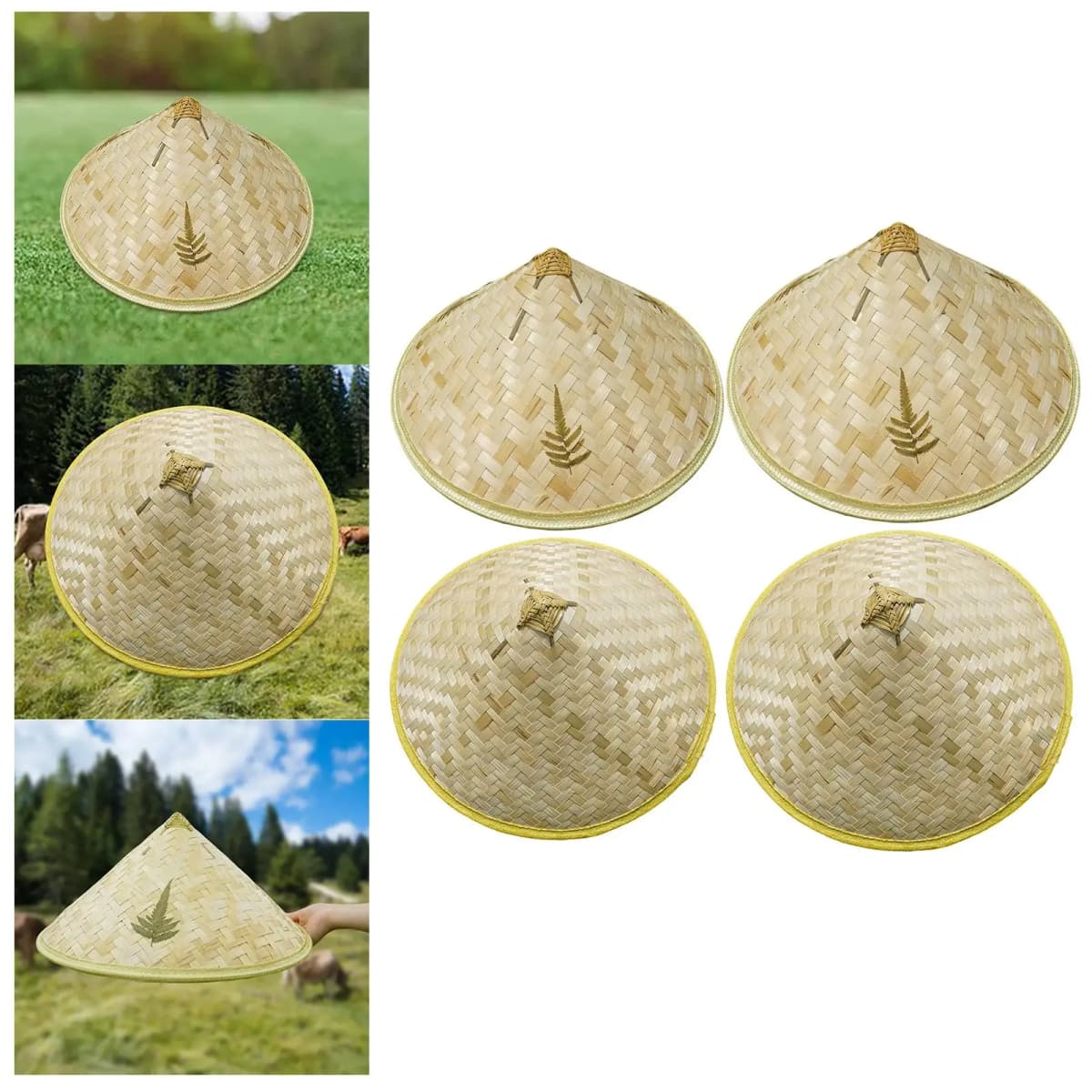 Handcrafted Bamboo Sun Hat for Adults - Stylish and Headwear for Summer