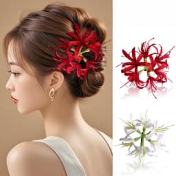 1Pc Super Fairy Lycoris Radiata Hair Clip Aesthetic Side Barrettes Broken Hair Fixed Clip Seaside Photo Hair Accessories Elegant