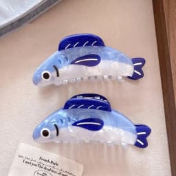 1pc Cartoon Ocean Sardine Hair Clip,Cute Shark Clip,Animal Ponytail Clip Hair Ornaments Female,Girl Birthday Gift,Whale Hairpin