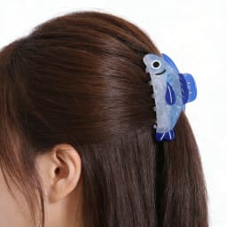 1pc Cartoon Ocean Sardine Hair Clip,Cute Shark Clip,Animal Ponytail Clip Hair Ornaments Female,Girl Birthday Gift,Whale Hairpin