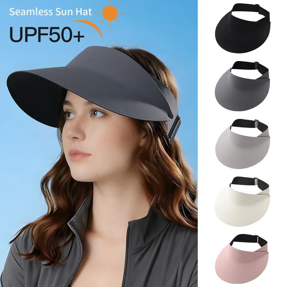 Sun Top Hat, Summer New Style, No Trace UV Sunscreen Hat, Foldable Women's Outdoor Sports Sun Hat, UV Resistant