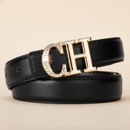 Women’s Belt Press Buckle Alloy Waist Belt Simple Fashion for Jeans Pants Dress