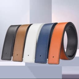 Men High Quality Pin Smooth Buckle Male Straps Without Buckle Luxury Brand Belts No Buckle PU Leather Waistband No Buckle 3.8cm