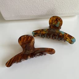 Vintage Hair Claw Clips for Women Girls Elegant High Grade Acetate Tea Color Fashion Jewelry Hair Accessories