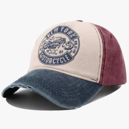 Unisex Baseball Caps Man Women Retro Cap Letters & Motor Print Retro Adjustable Hats Spring and Summer Outdoor Sunscreen Hat