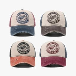 Unisex Baseball Caps Man Women Retro Cap Letters & Motor Print Retro Adjustable Hats Spring and Summer Outdoor Sunscreen Hat