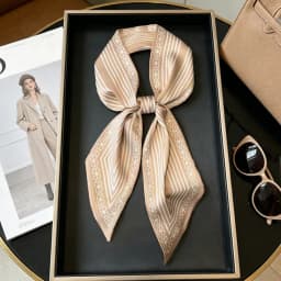 Luxury Long Neckerchief Skinny Hair Bands Women Silk Scarfs Fashion Headbands Bag Scarves Print Hairband Neck Scarf For Ladies