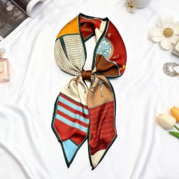 Luxury Long Neckerchief Skinny Hair Bands Women Silk Scarfs Fashion Headbands Bag Scarves Print Hairband Neck Scarf For Ladies