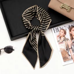 Luxury Long Neckerchief Skinny Hair Bands Women Silk Scarfs Fashion Headbands Bag Scarves Print Hairband Neck Scarf For Ladies