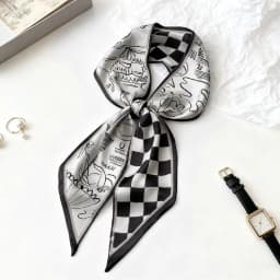 Luxury Long Neckerchief Skinny Hair Bands Women Silk Scarfs Fashion Headbands Bag Scarves Print Hairband Neck Scarf For Ladies