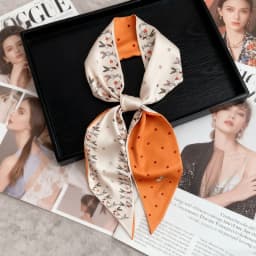 Luxury Long Neckerchief Skinny Hair Bands Women Silk Scarfs Fashion Headbands Bag Scarves Print Hairband Neck Scarf For Ladies