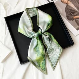 Luxury Long Neckerchief Skinny Hair Bands Women Silk Scarfs Fashion Headbands Bag Scarves Print Hairband Neck Scarf For Ladies