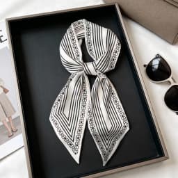 Luxury Long Neckerchief Skinny Hair Bands Women Silk Scarfs Fashion Headbands Bag Scarves Print Hairband Neck Scarf For Ladies