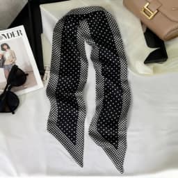 Luxury Long Neckerchief Skinny Hair Bands Women Silk Scarfs Fashion Headbands Bag Scarves Print Hairband Neck Scarf For Ladies