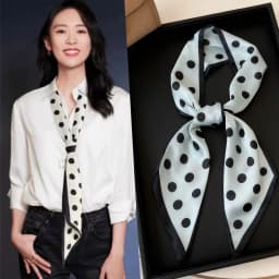 Luxury Long Neckerchief Skinny Hair Bands Women Silk Scarfs Fashion Headbands Bag Scarves Print Hairband Neck Scarf For Ladies