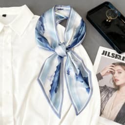 Luxury Long Neckerchief Skinny Hair Bands Women Silk Scarfs Fashion Headbands Bag Scarves Print Hairband Neck Scarf For Ladies