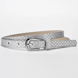 Fashion Sequin-Embellished Fine-Pin Buckle PU Belt: Women's High-End, Trendy Denim Over-the-Knee Belt Clothing Accessory