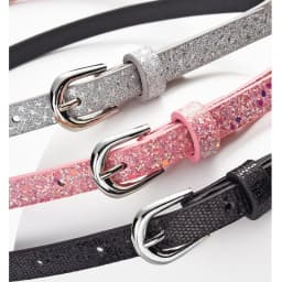 Fashion Sequin-Embellished Fine-Pin Buckle PU Belt: Women's High-End, Trendy Denim Over-the-Knee Belt Clothing Accessory