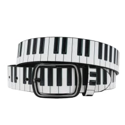 Gothic Punk Style 3D Piano Key Pattern Print Y2K Belt Cowgirl & Cowboy Belt With Original Design Belt For Men