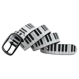 Gothic Punk Style 3D Piano Key Pattern Print Y2K Belt Cowgirl & Cowboy Belt With Original Design Belt For Men