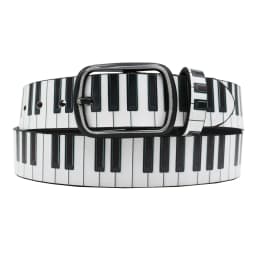 Gothic Punk Style 3D Piano Key Pattern Print Y2K Belt Cowgirl & Cowboy Belt With Original Design Belt For Men