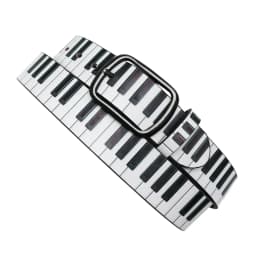 Gothic Punk Style 3D Piano Key Pattern Print Y2K Belt Cowgirl & Cowboy Belt With Original Design Belt For Men